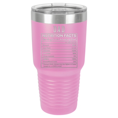Dad Nutrition Facts 30oz Ringneck Tumbler
